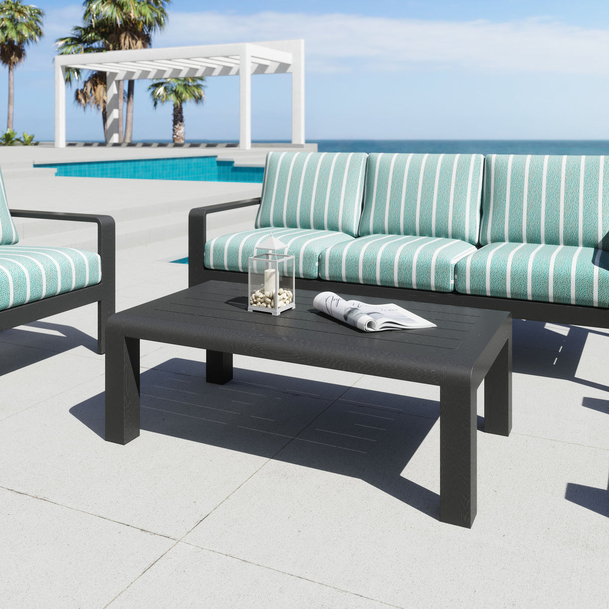 Rolig Black Outdoor Coffee Table by Zuomod at Eve Furniture
