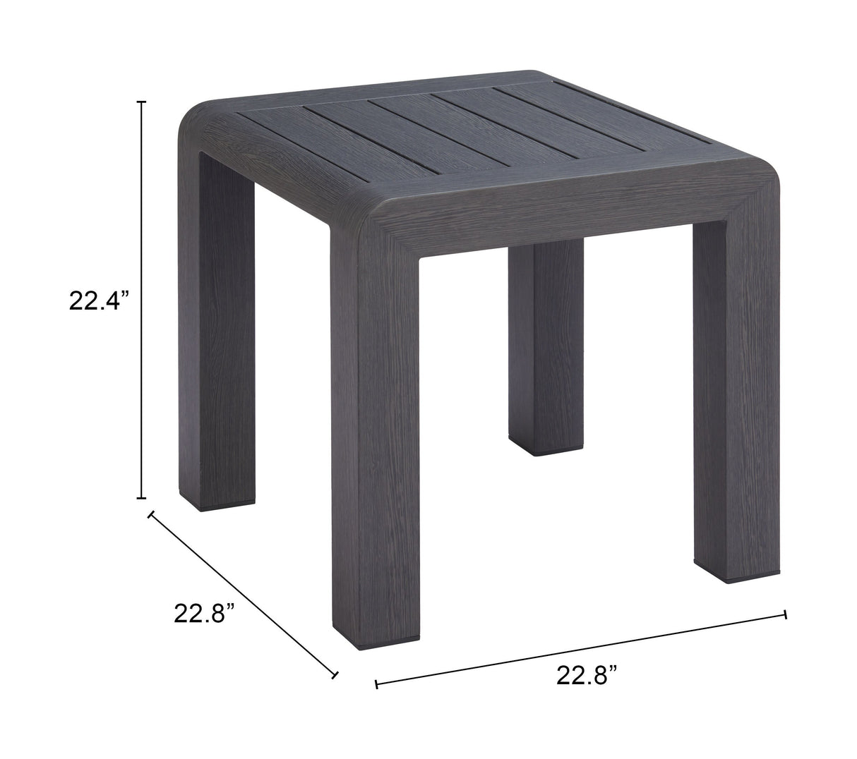 Rolig Black Outdoor Side Table by Zuomod at Eve Furniture