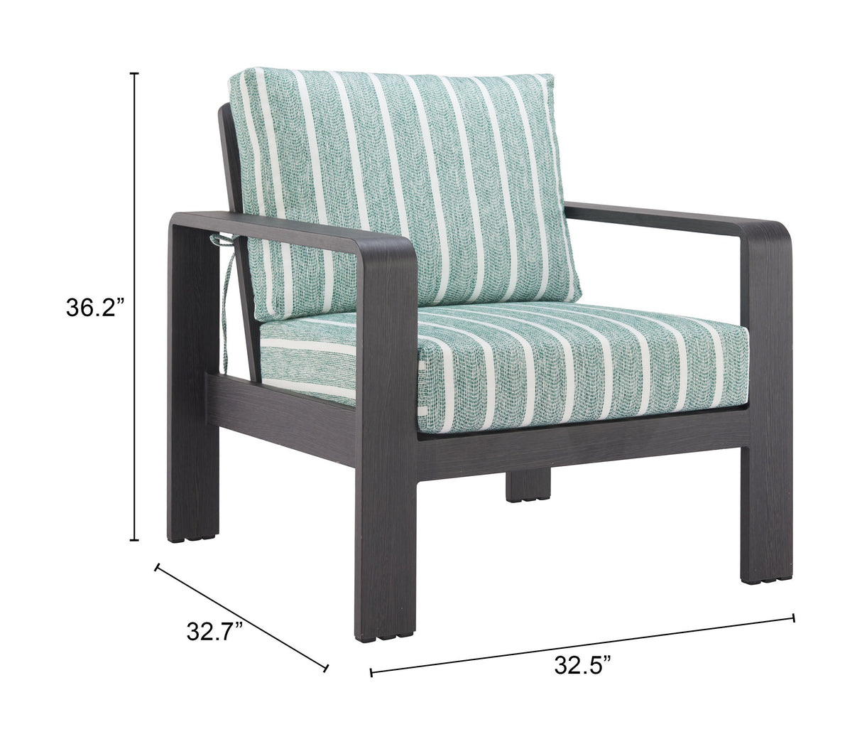 Rolig Green Outdoor Armchair by Zuomod at Eve Furniture
