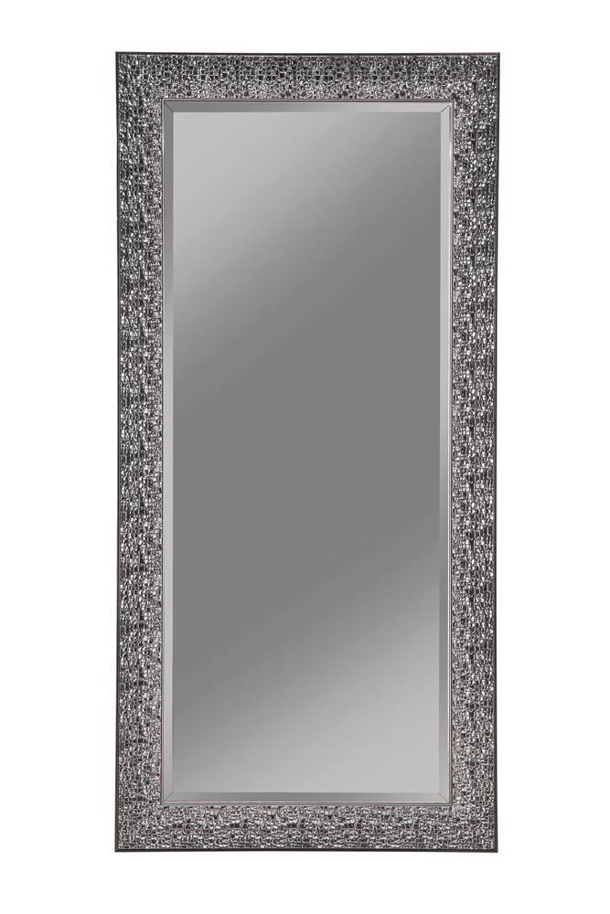 Rollins Black Rectangular Floor Mirror by Coaster at Eve Furniture