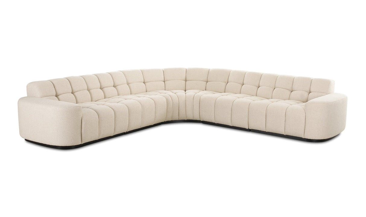 Roman L-Shaped Sectional Oat by Moe's Home at Eve Furniture