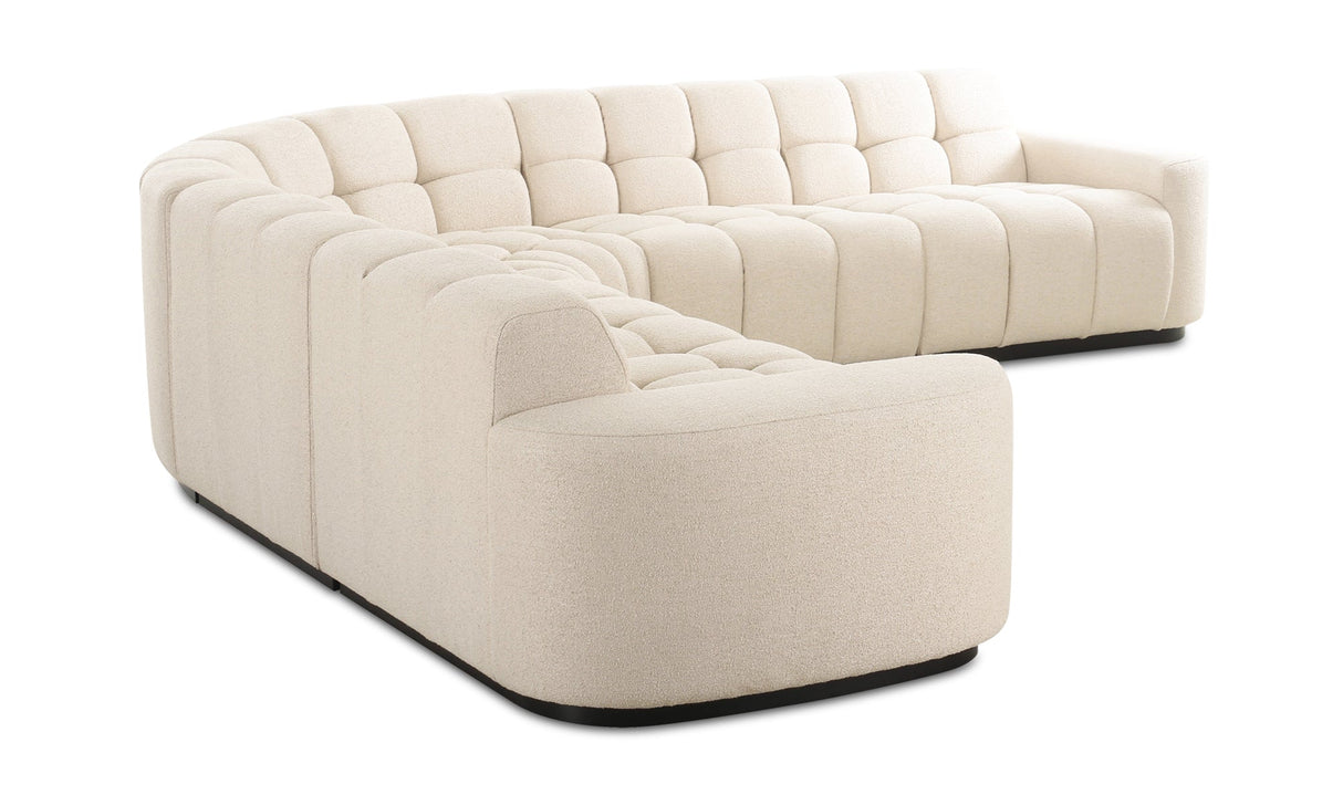 Roman L-Shaped Sectional Oat by Moe's Home at Eve Furniture
