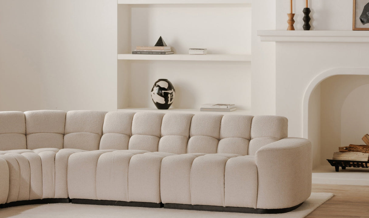 Roman L-Shaped Sectional Oat by Moe's Home at Eve Furniture