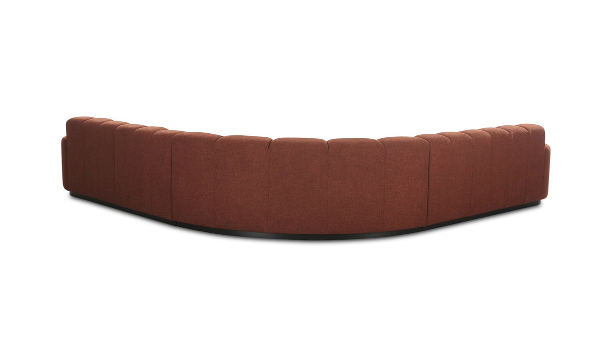 Roman L-Shaped Sectional Rust by Moe's Home at Eve Furniture