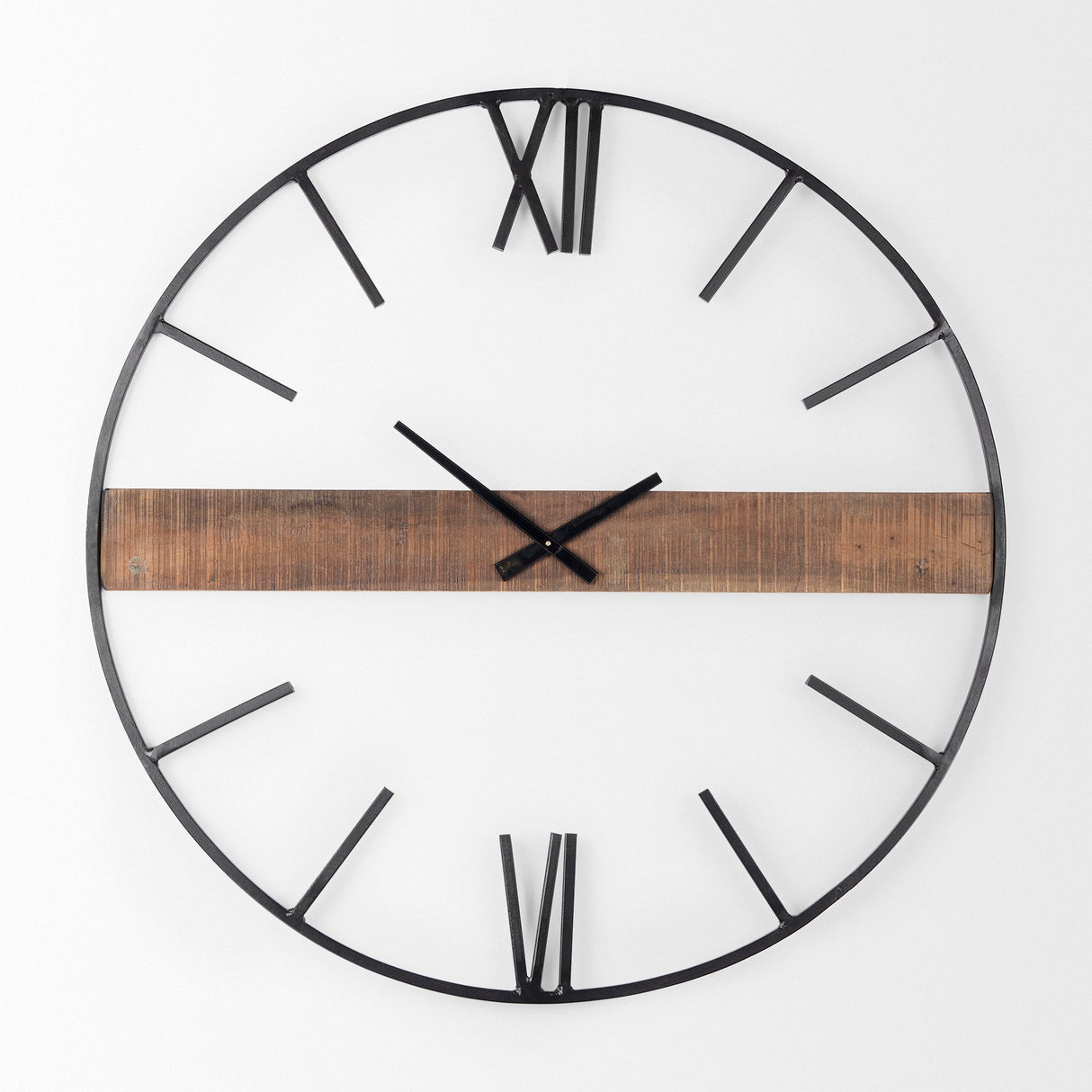 Roman Round Oversize Industrial Wall Clock by Mercana at Eve Furniture