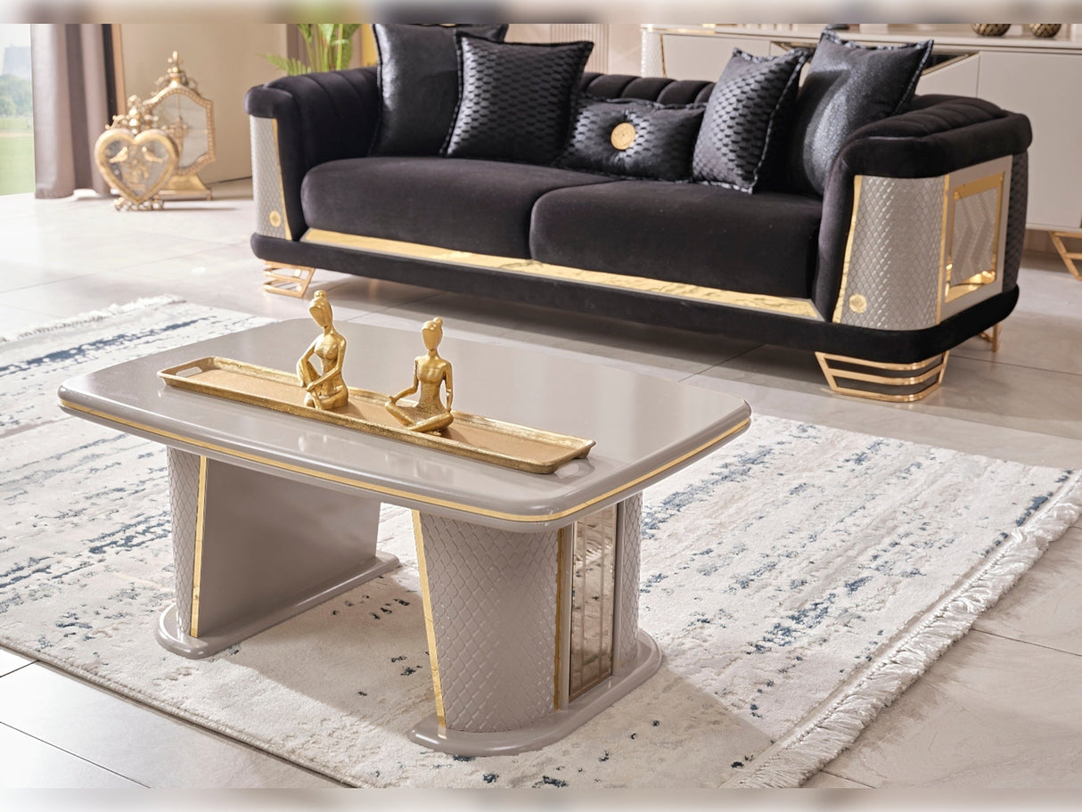 Romans 3-pieces (Sofa & Loveseat & Chair) Livingroom Set in Black by Furnia at Eve Furniture