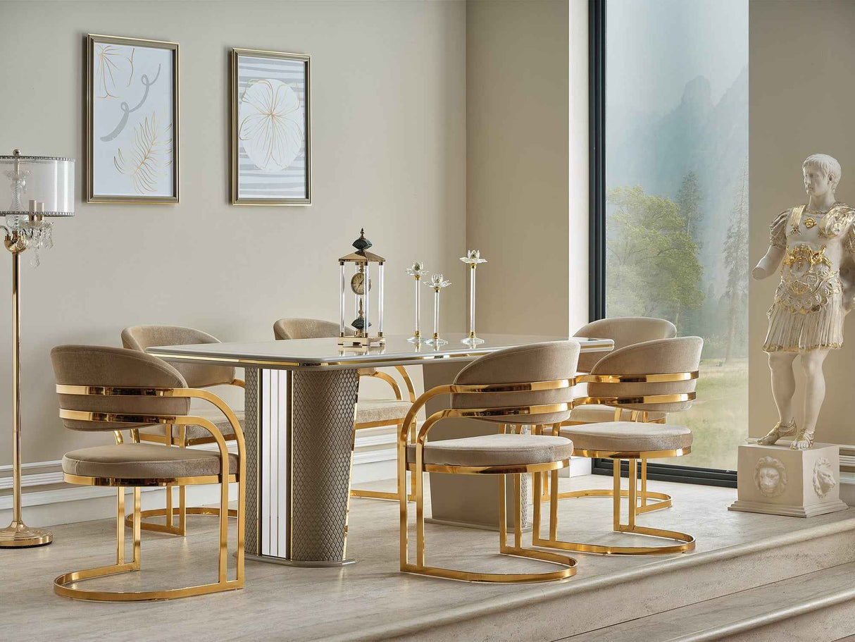 Romans Dining Chair Beige, Set of 2 by Furnia at Eve Furniture