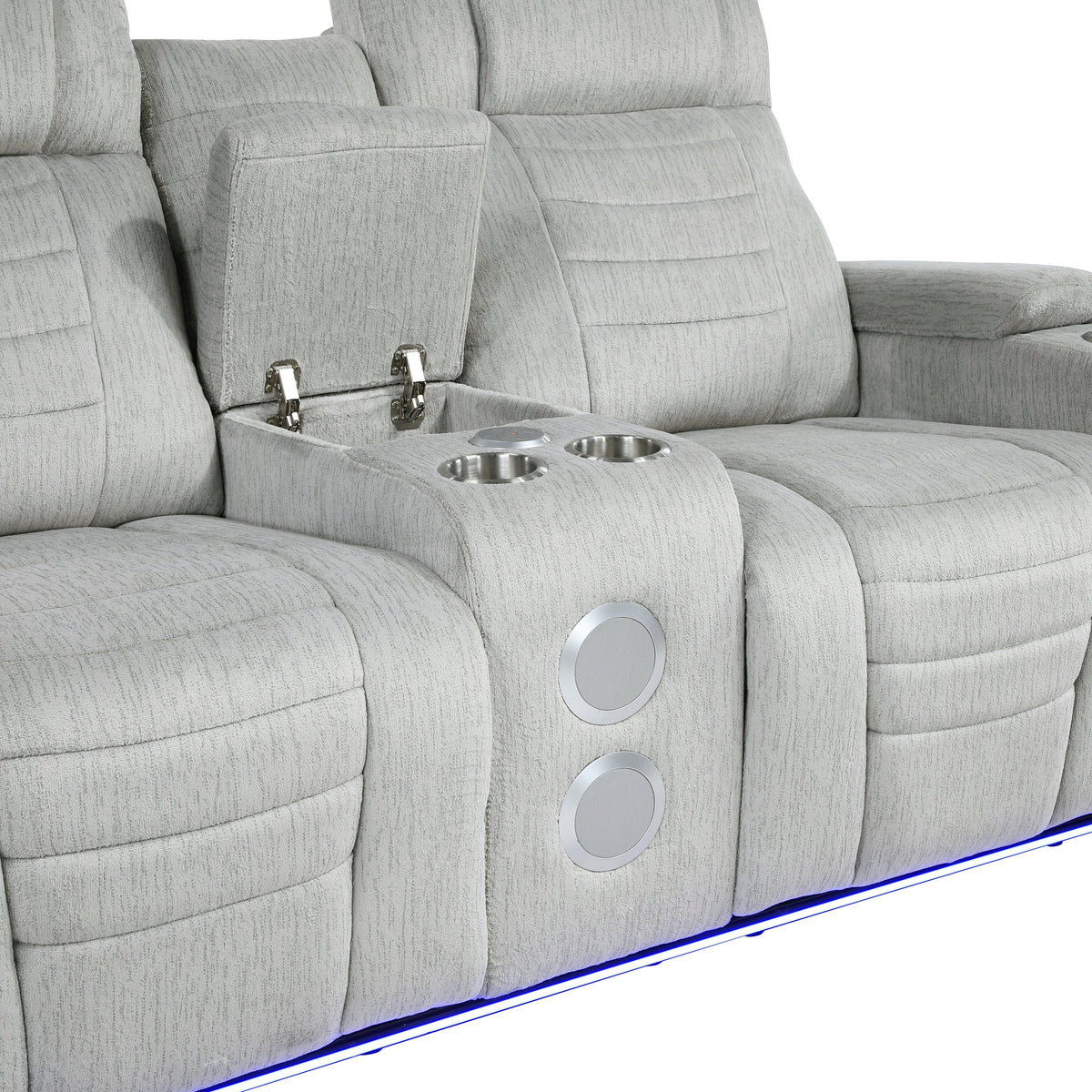 Ronan Light Gray 2-Piece Double Reclining Set by Homelegance at Eve Furniture