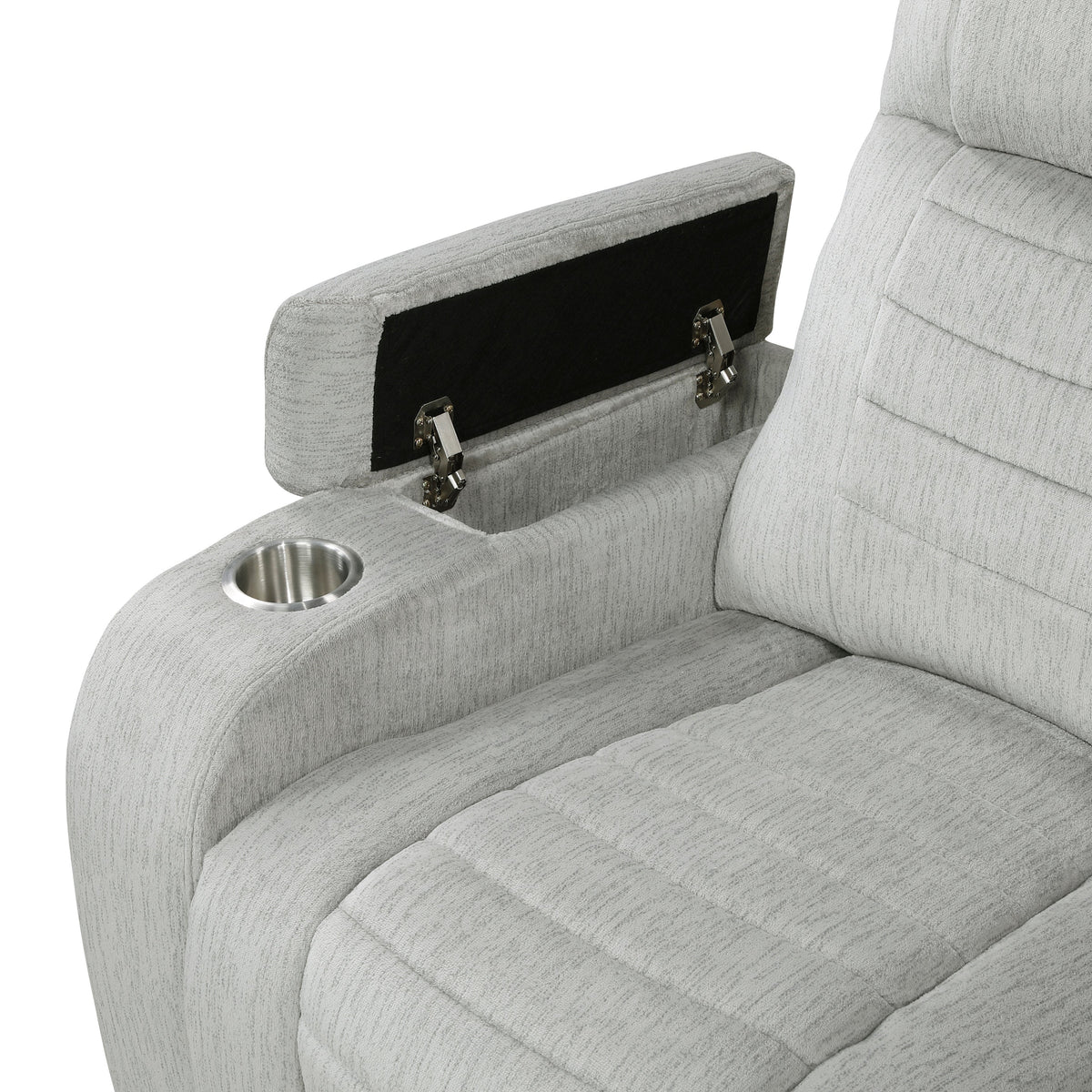 Ronan Light Gray 2-Piece Double Reclining Set by Homelegance at Eve Furniture
