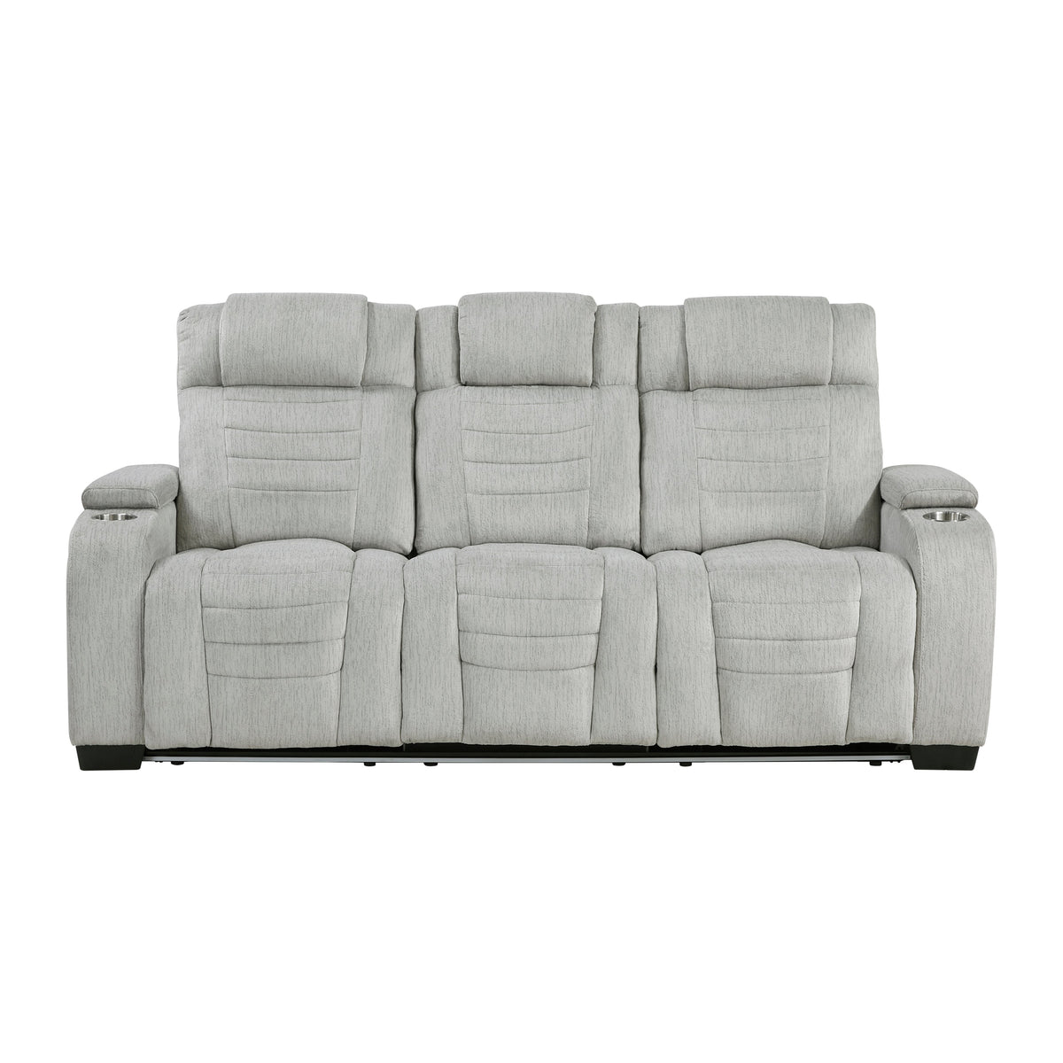 Ronan Light Gray 2-Piece Double Reclining Set by Homelegance at Eve Furniture