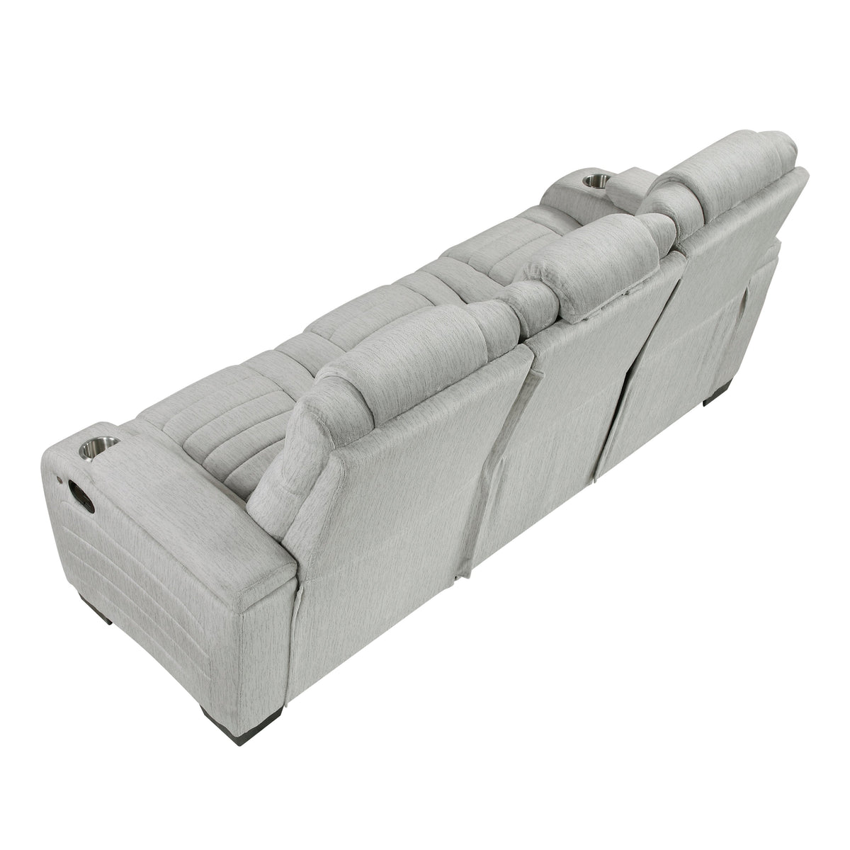 Ronan Light Gray 2-Piece Double Reclining Set by Homelegance at Eve Furniture