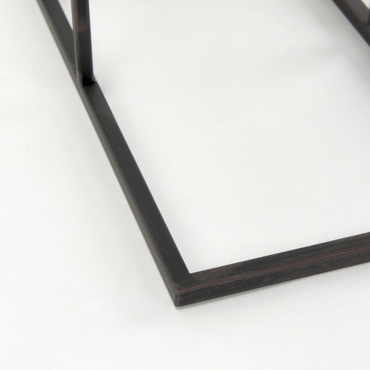 Ronin 25"H Rectangle 2-Tier Wood w/ Black Metal Accent Table by Mercana at Eve Furniture