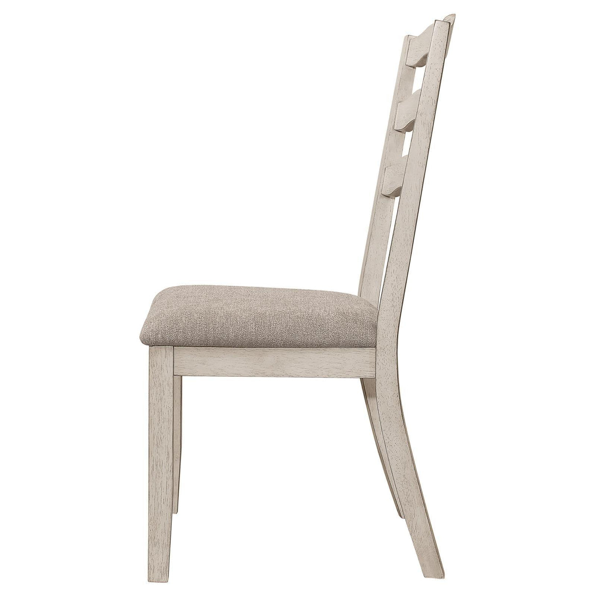 Ronnie Ladder Back Padded Seat Dining Side Chair Khaki and Rustic Cream (Set of 2) by Coaster at Eve Furniture