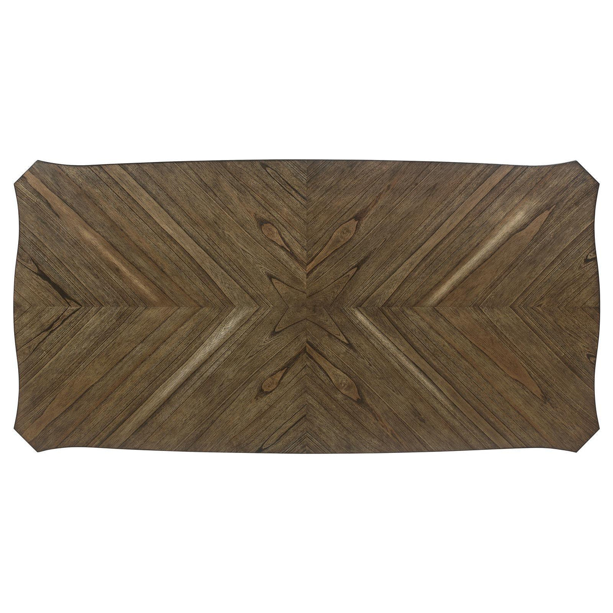 Ronnie Nutmeg and Rustic Cream Starburst Dining Table by Coaster at Eve Furniture