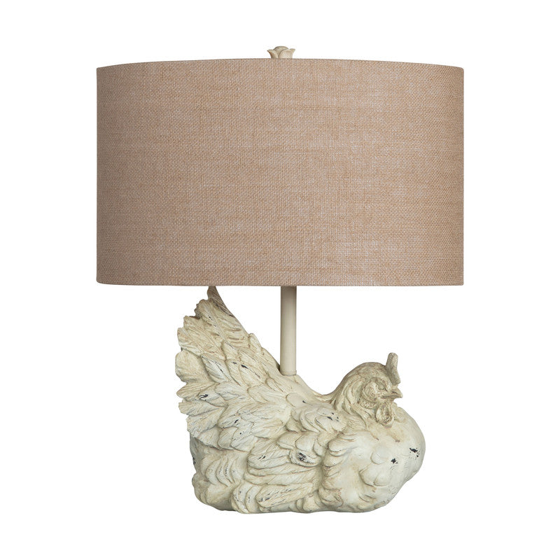 Rooster White Table Lamp (Set of 2) by Crestview at Eve Furniture