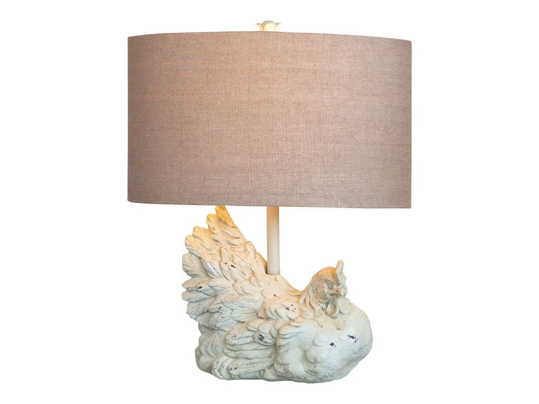 Rooster White Table Lamp (Set of 2) by Crestview at Eve Furniture