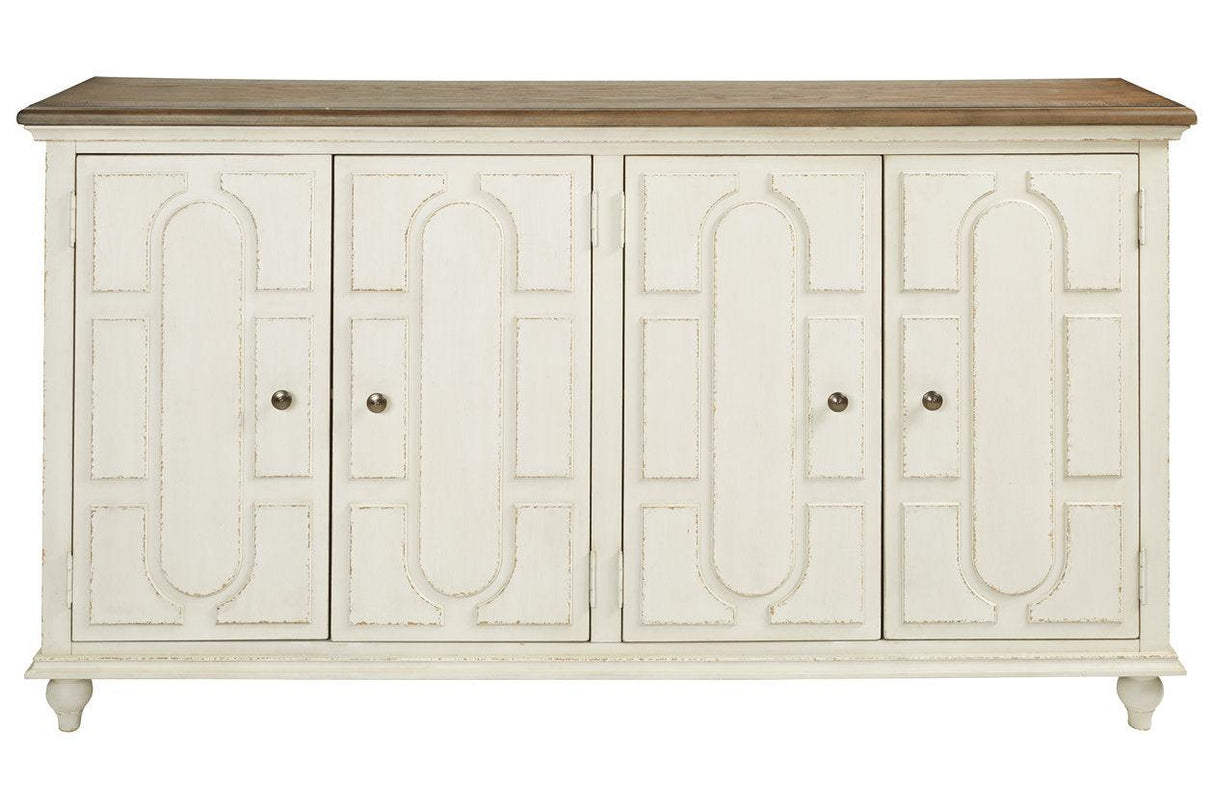 Roranville Antique White Accent Cabinet by Ashley at Eve Furniture