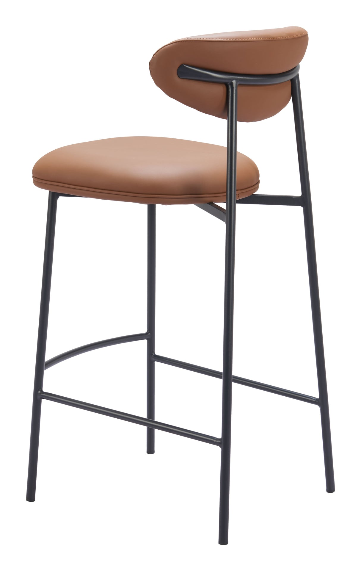 Rorun Brown Barstool (Set of 2) by Zuomod at Eve Furniture