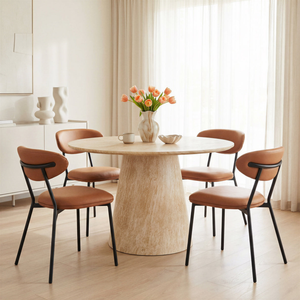 Rorun Brown Dining Chair (Set of 4) by Zuomod at Eve Furniture