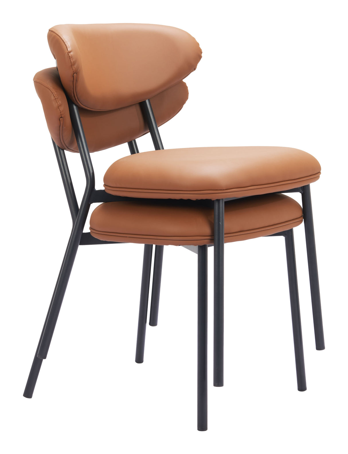 Rorun Brown Dining Chair (Set of 4) by Zuomod at Eve Furniture