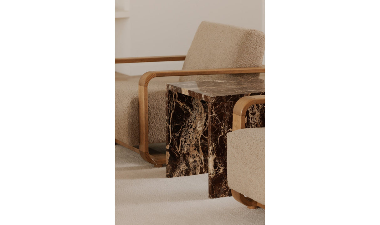Rosa Accent Table Rosso Levanto Marble by Moe's Home at Eve Furniture