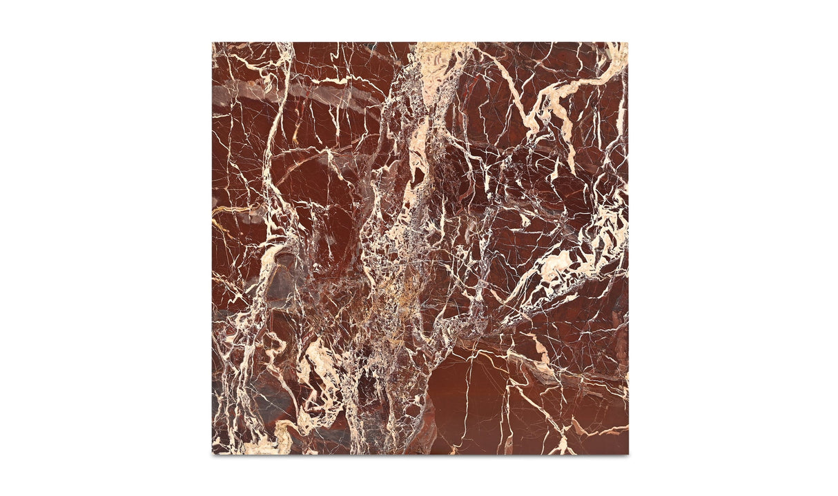 Rosa Accent Table Rosso Levanto Marble by Moe's Home at Eve Furniture