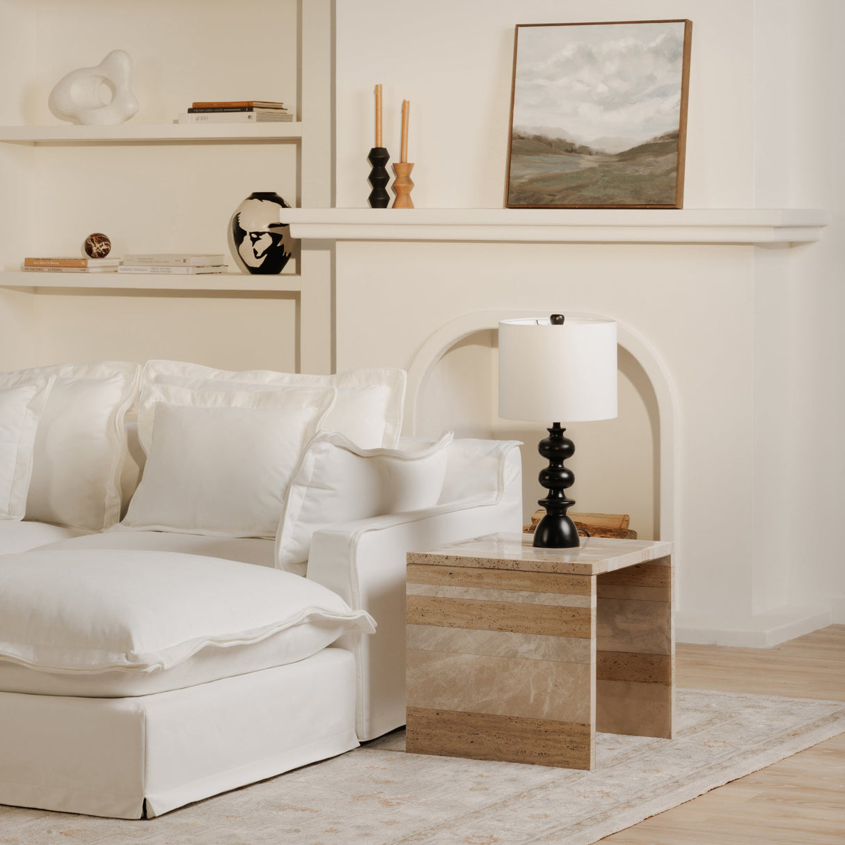 Rosa Multicolor Marble Accent Table by MOES at Eve Furniture