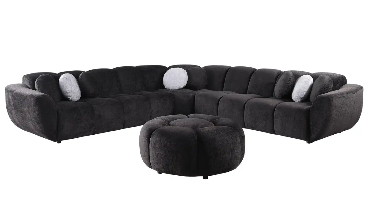 Rose Black 3-Piece Sectional by New Era Innovations at Eve Furniture