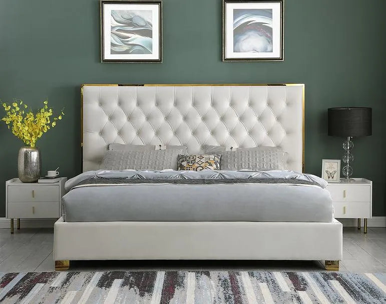Rose Cream Queen Platform Bed by New Era Innovations at Eve Furniture