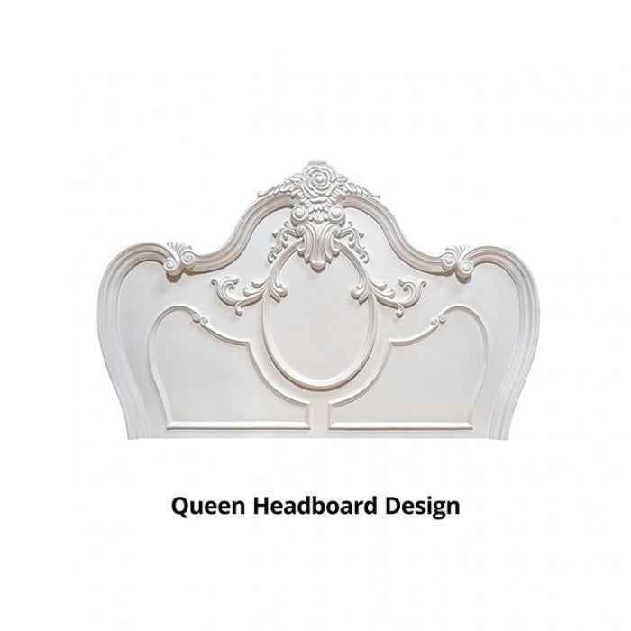 Roselli White 5-Piece Queen Bedroom Set by Furniture of America at Eve Furniture