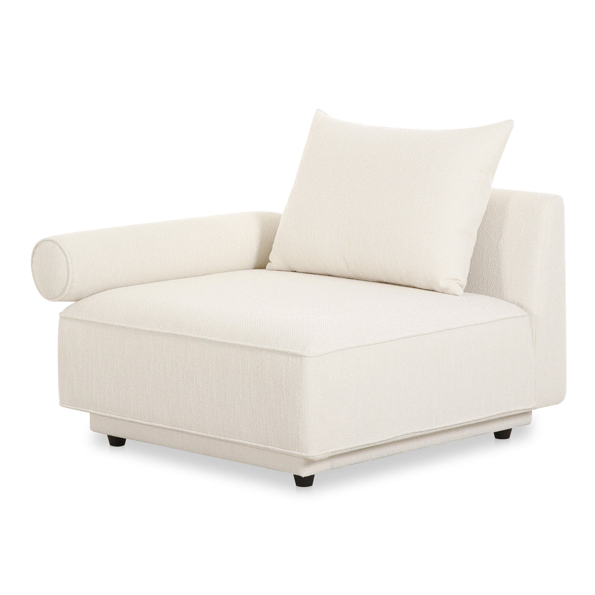 Rosello White Left Arm Facing Chair by MOES at Eve Furniture