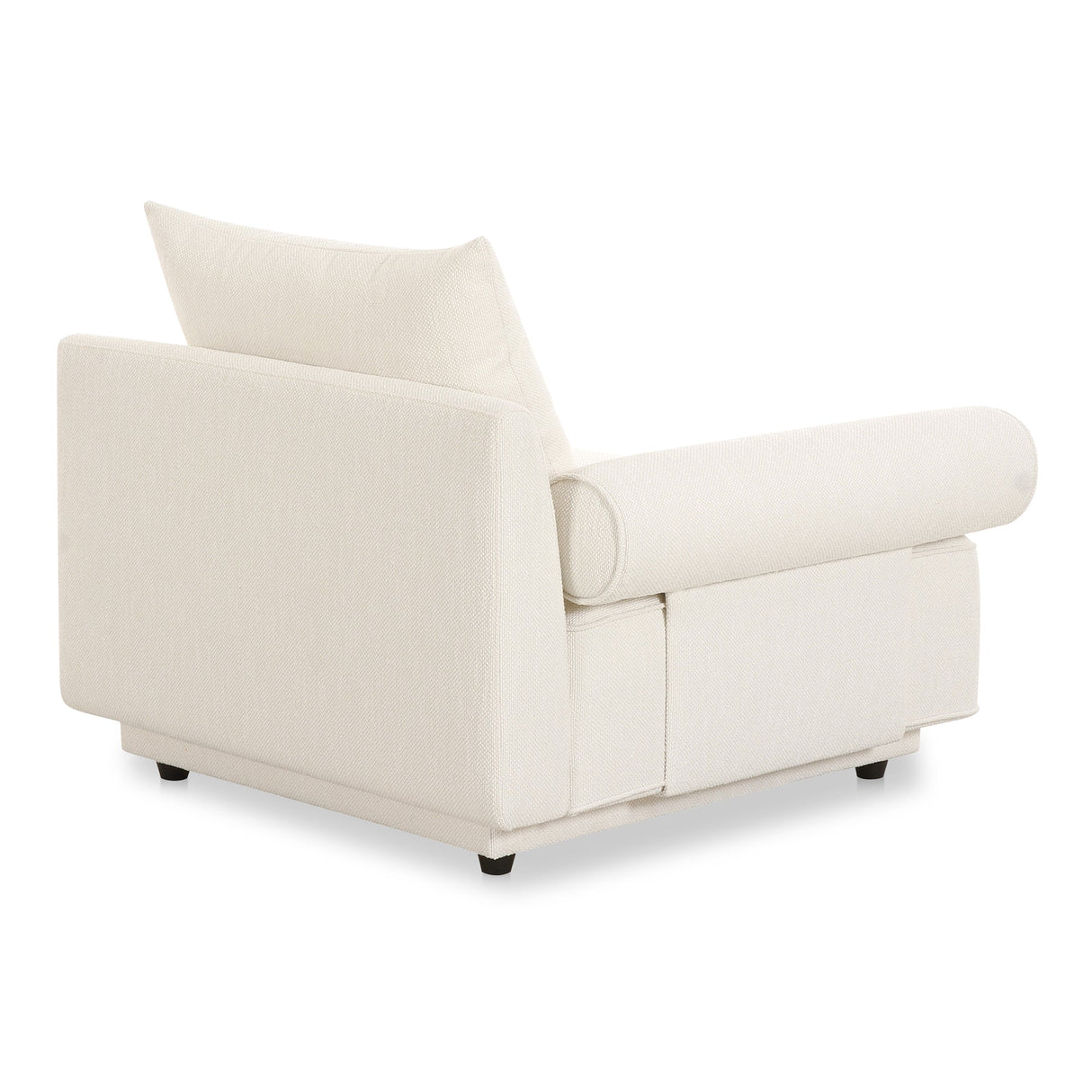 Rosello White Left Arm Facing Chair by MOES at Eve Furniture