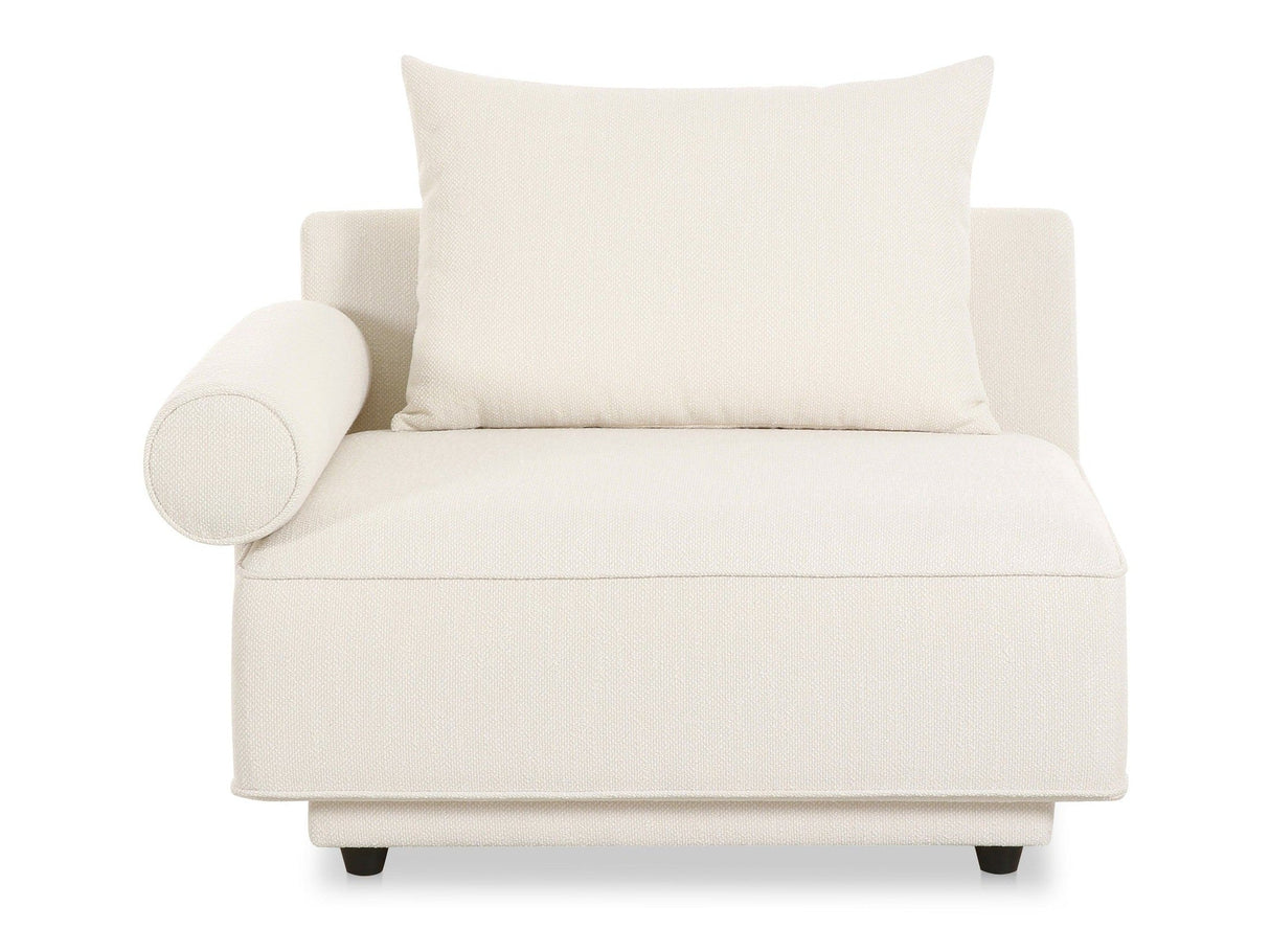 Rosello White Left Arm Facing Chair by MOES at Eve Furniture