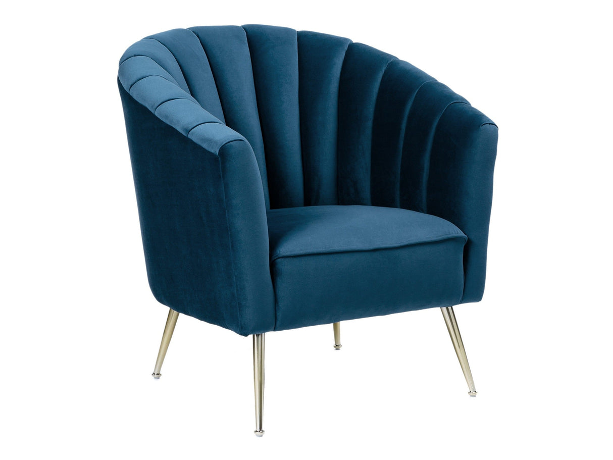 Rosemont Accent Chair in Blue and Gold by Manhattan Comfort at Eve Furniture