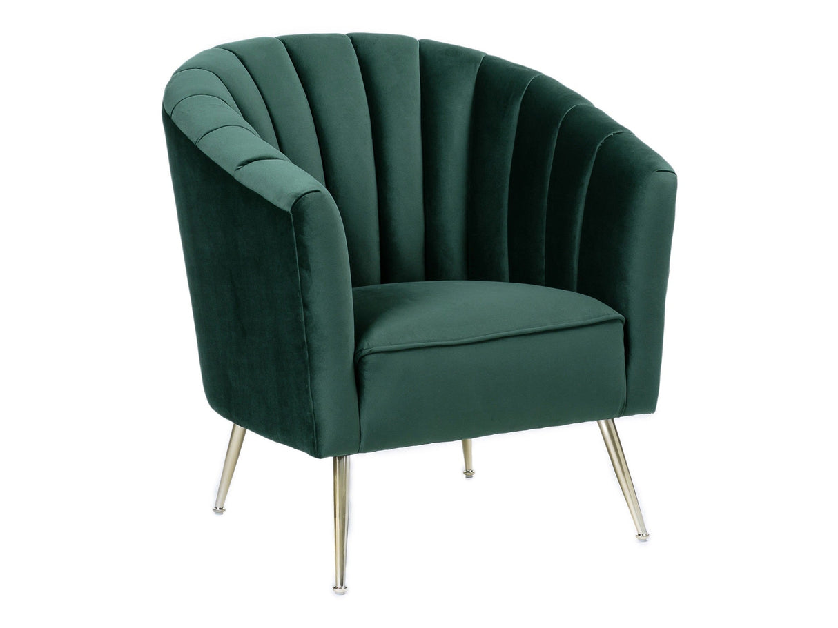 Rosemont Accent Chair in Green and Gold by Manhattan Comfort at Eve Furniture