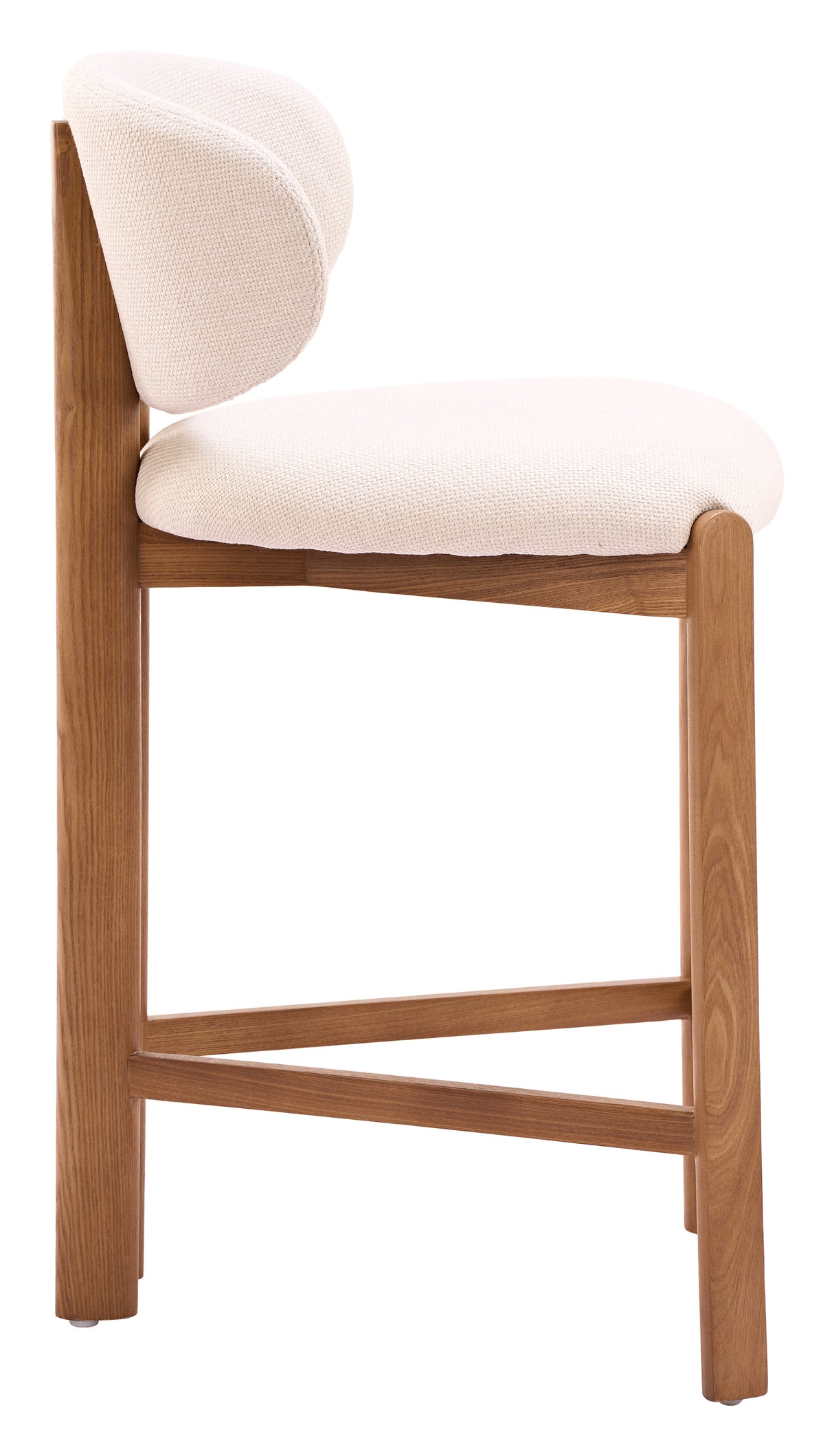 Rosetta Beige & Walnut Counter Stool (Set of 2) by Zuomod at Eve Furniture