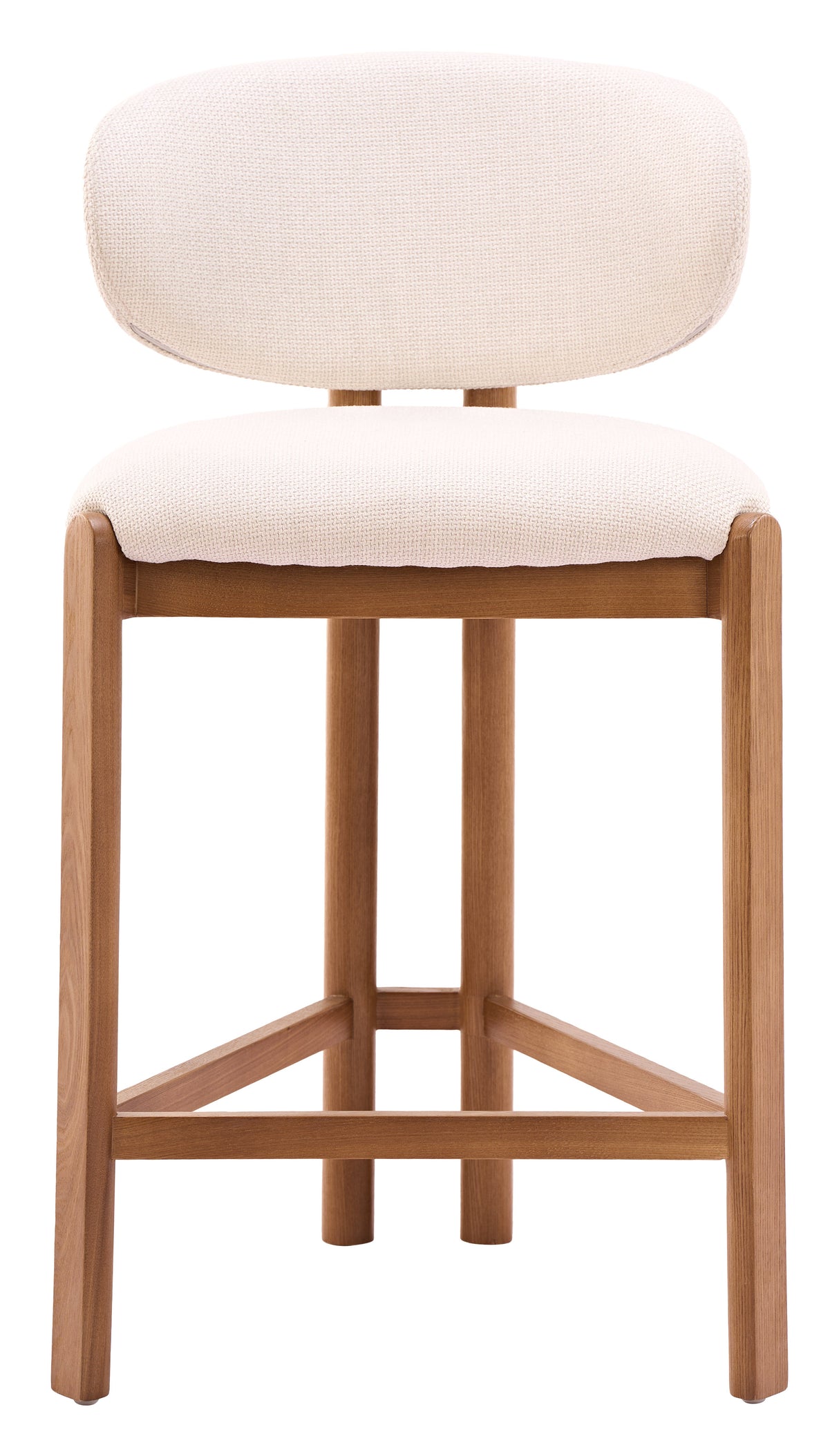 Rosetta Beige & Walnut Counter Stool (Set of 2) by Zuomod at Eve Furniture