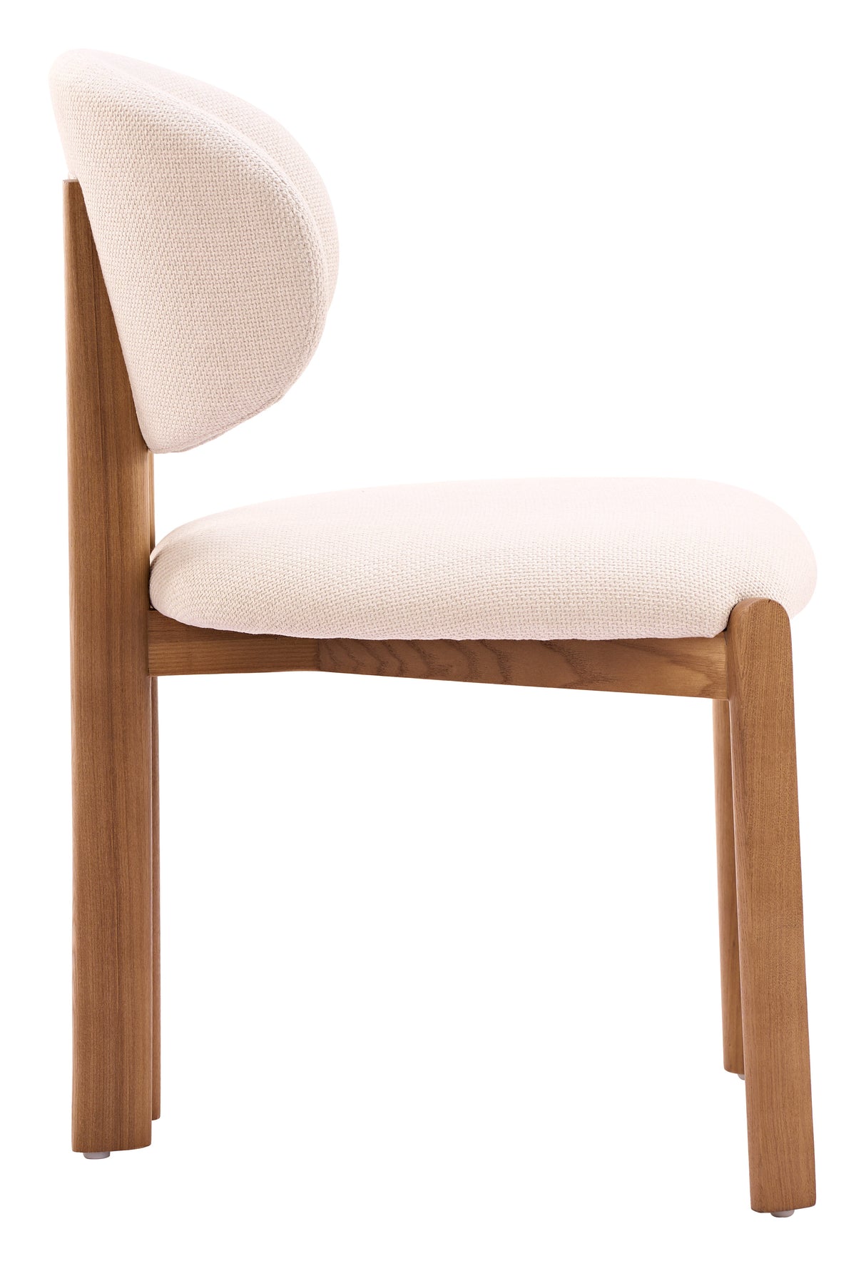 Rosetta Beige & Walnut Dining Chair (Set of 2) by Zuomod at Eve Furniture