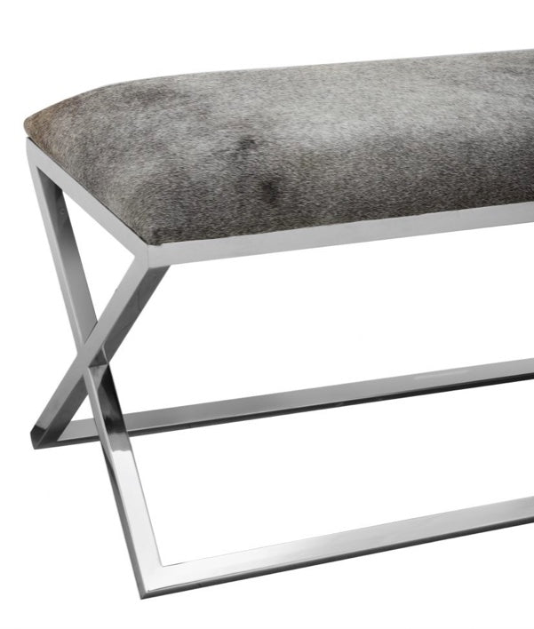 Rossi Bench Grey by Moe's Home at Eve Furniture