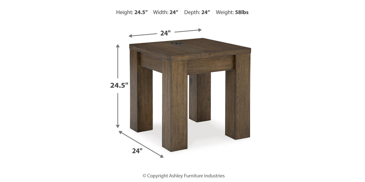 Rosswain Coffee Table with 2 End Tables in Warm Brown by Ashley at Eve Furniture