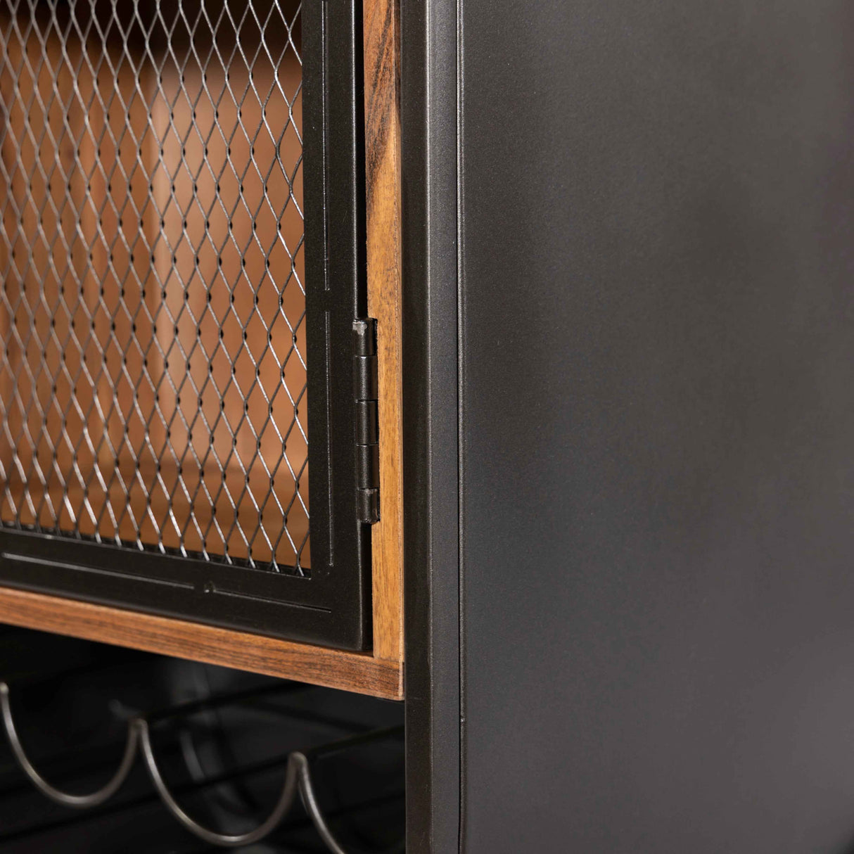 Roswell 23" Bar Cabinet in Natural Mango Wood and Iron by Home Trends & Design at Eve Furniture