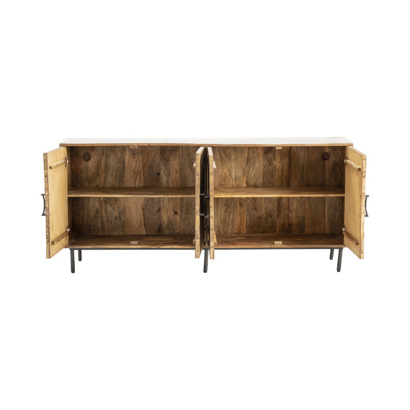 Roswell Brown/Black Sideboard by Crestview at Eve Furniture