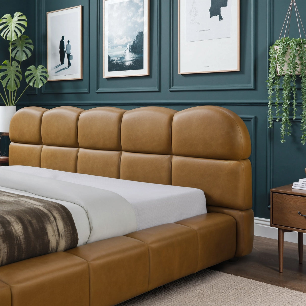 Roswell Luxurious King Size Platform Bed by Ashcroft Imports at Eve Furniture