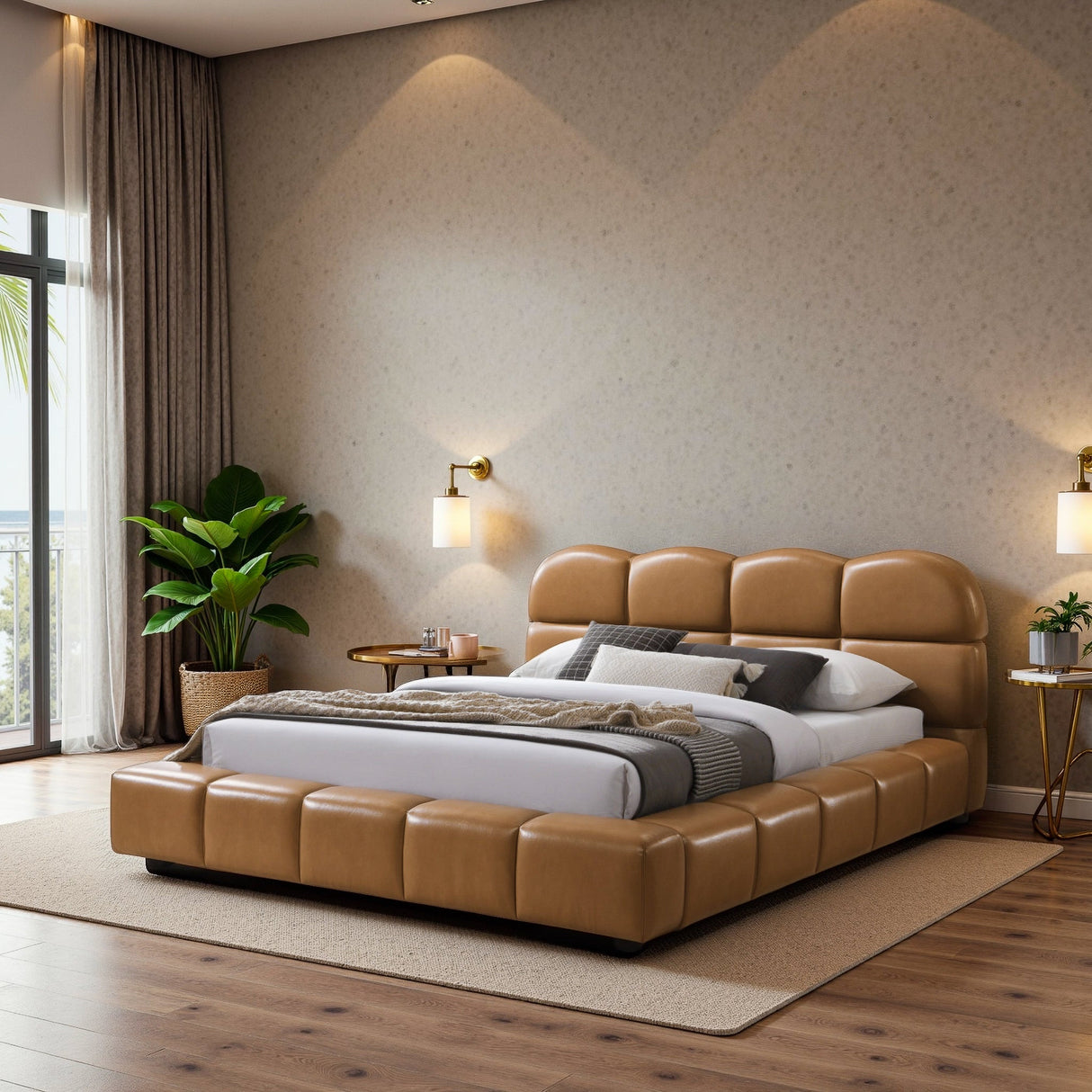 Roswell Luxurious Queen Size Platform Bed by Ashcroft Furniture at Eve Furniture
