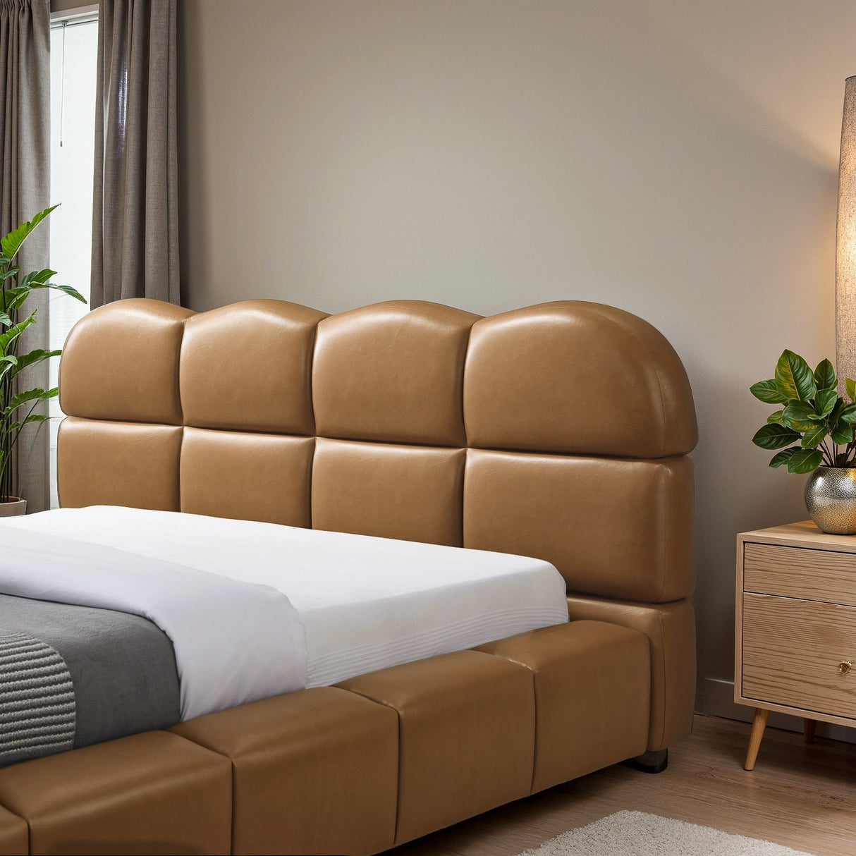 Roswell Luxurious Queen Size Platform Bed by Ashcroft Imports at Eve Furniture