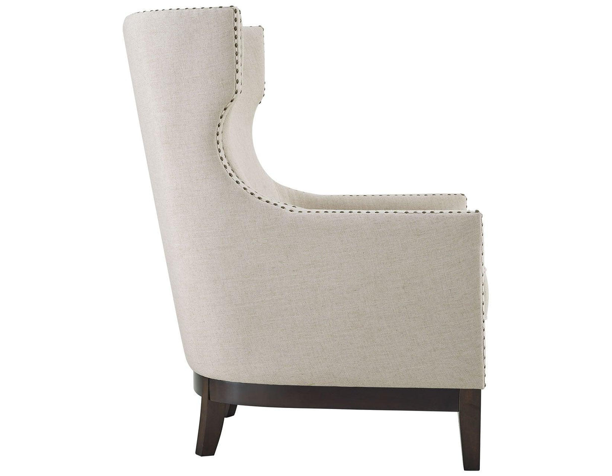 Roswell Beige Wing Back Chair by Steve Silver at Eve Furniture