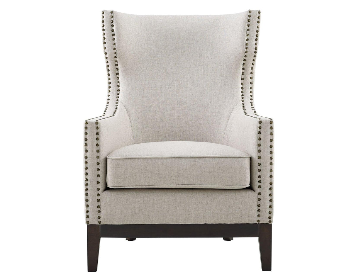 Roswell Beige Wing Back Chair by Steve Silver at Eve Furniture