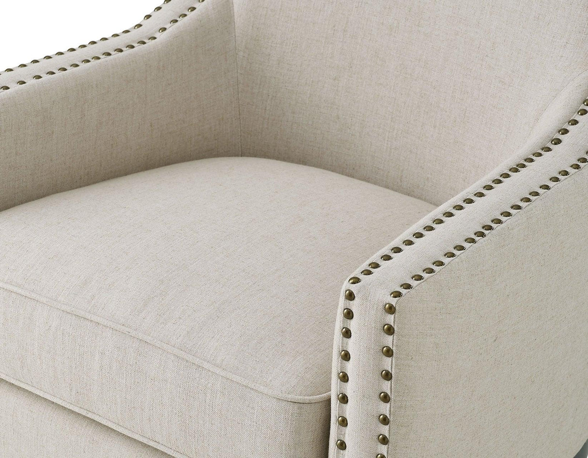 Roswell Beige Wing Back Chair by Steve Silver at Eve Furniture