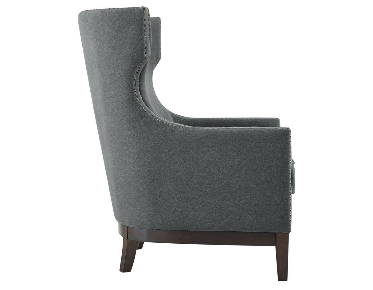 Roswell Gray Wing Back Chair by Steve Silver at Eve Furniture