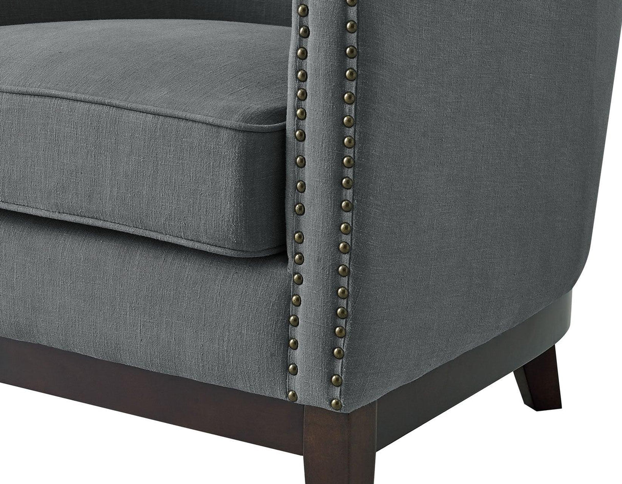 Roswell Gray Wing Back Chair by Steve Silver at Eve Furniture